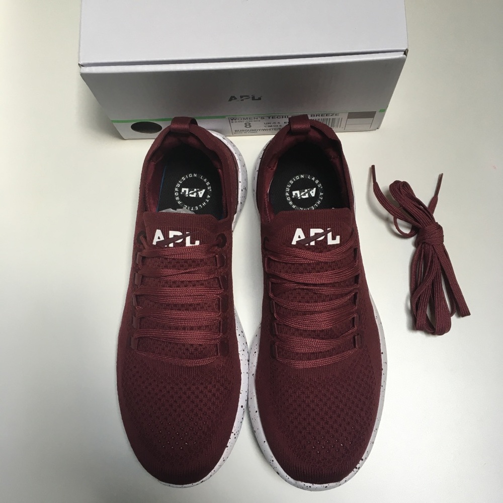 APL Techloom Breeze Sneaker Burgundy/White 8 NIB - Picture 5 of 6